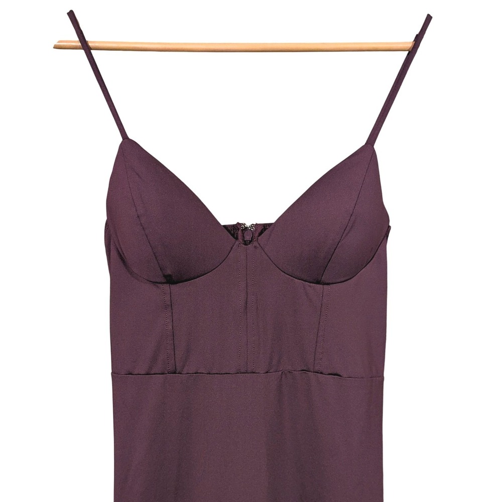 Lulu's Plum Midi Slip Dress - Picture 3 of 5